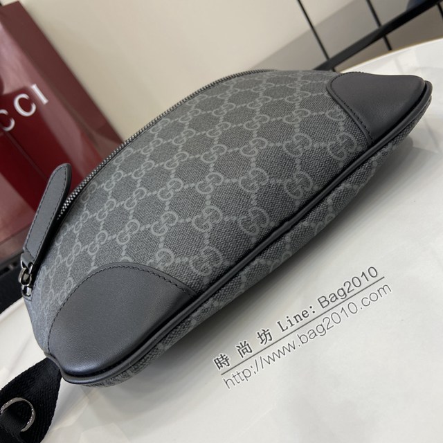 Gucci專櫃古馳最新款Emblem男士旅行系列斜挎包腰包 jh2580型號：821162